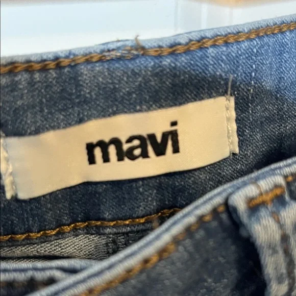 Mavi Women's Dark Blue Cropped Skinny Jeans - Picture 2 of 6